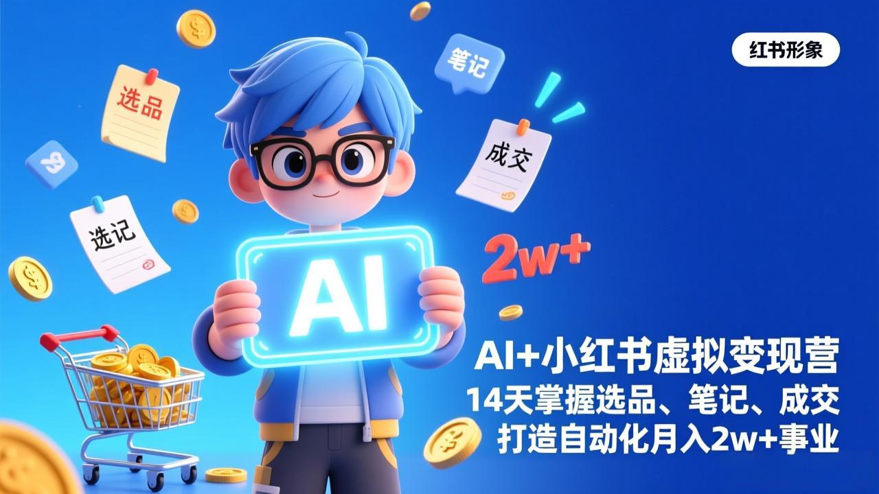 AI+小红书虚拟变现营(完结-财经探 | 免费网创项目与资源大全
