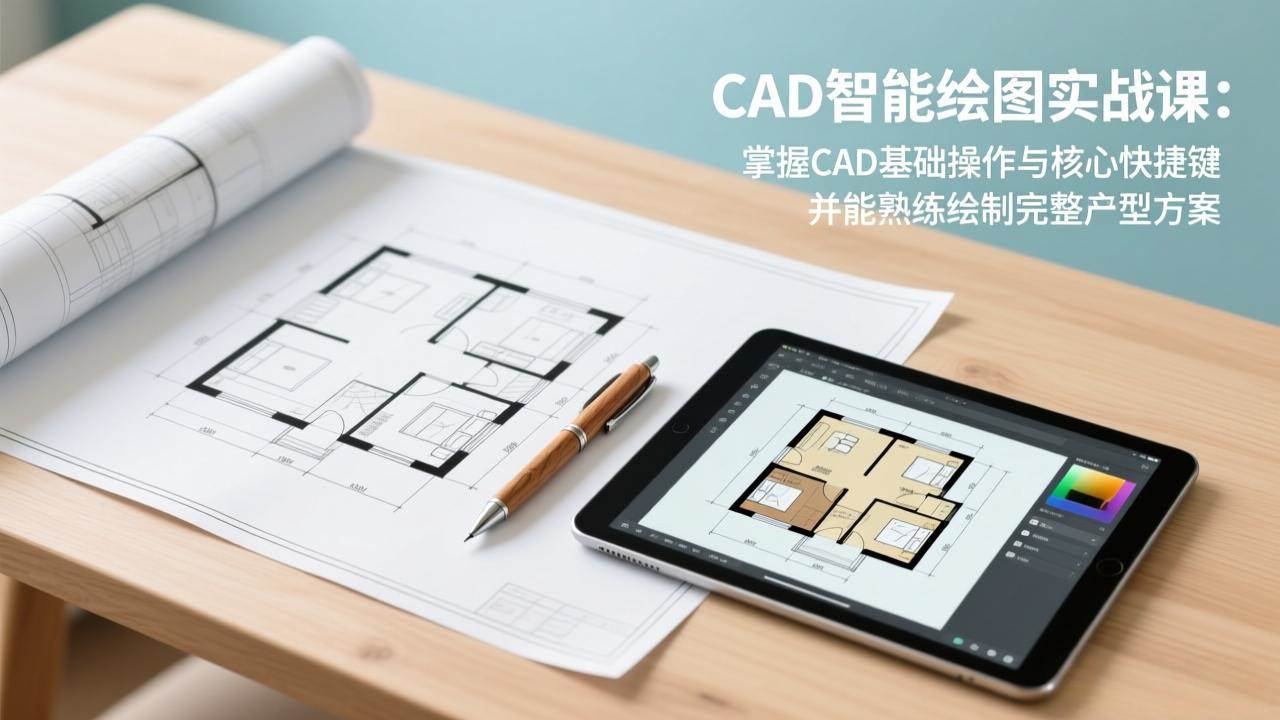 （17348期）CAD智能绘图实战课：掌握CAD基础操作与核心快捷键，并能熟练绘制完整户型方案-财经探 | 免费网创项目与资源大全