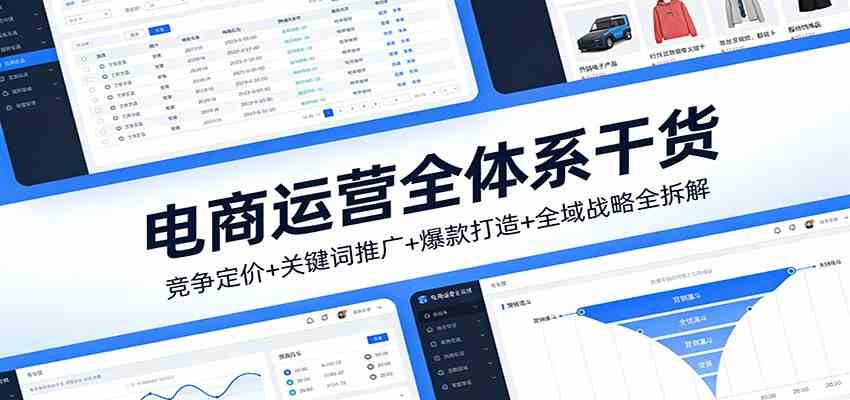 电商运营全体系干货，竞争定价+关键词推广+爆款打造+全域战略全拆解-财经探 | 免费网创项目与资源大全