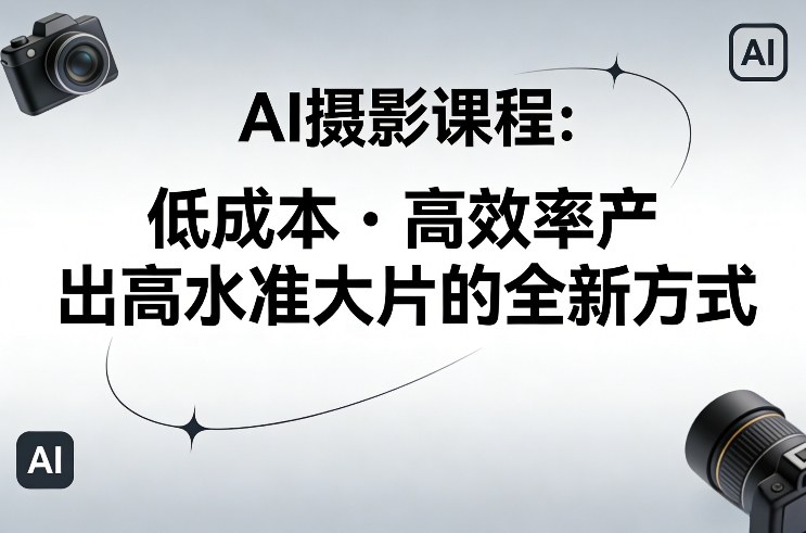 AI摄影课程，低成本高效率产出高水准大片的全新方式-财经探 | 免费网创项目与资源大全