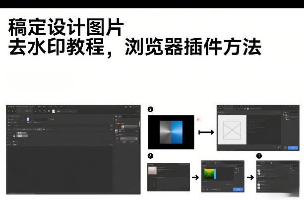稿定设计图片去水印教程，浏览器插件方法-财经探 | 免费网创项目与资源大全