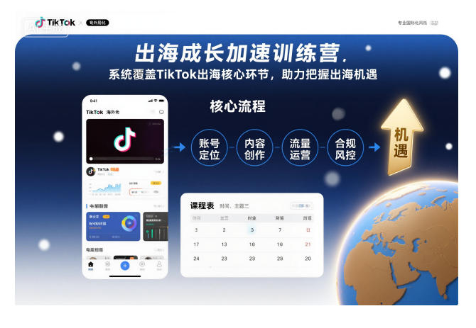 出海成长加速训练营，系统覆盖TikTok出海核心环节，助力把握出海机遇(更新)-财经探 | 免费网创项目与资源大全