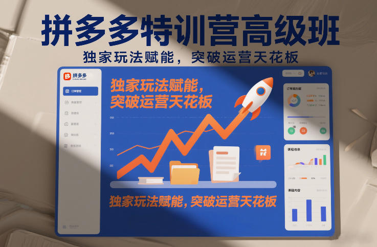 拼多多特训营高阶班，独家玩法赋能，突破运营天花板（更新26年2月）-财经探 | 免费网创项目与资源大全