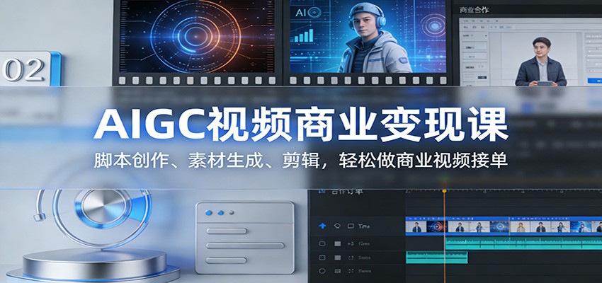 AIGC视频商业变现课：脚本创作、素材生成、剪辑，轻松做商业视频接单-财经探 | 免费网创项目与资源大全