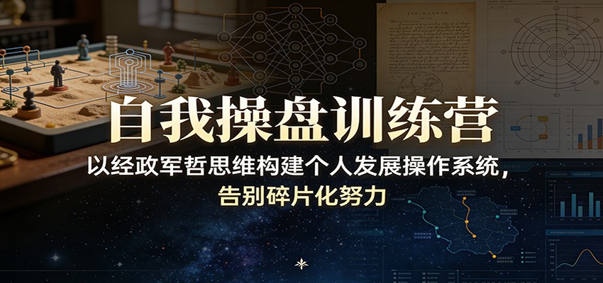 自我操盘训练营：以经政军哲思维构建个人发展操作系统，告别碎片化努力-财经探 | 免费网创项目与资源大全
