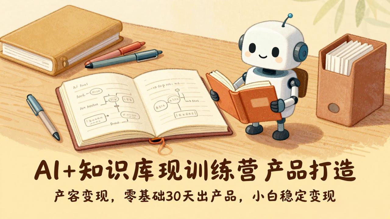 AI+知识库变现训练营，产品打造、内容创作、全平台变现，零基础30天出产品，小白稳定变现-财经探 | 免费网创项目与资源大全