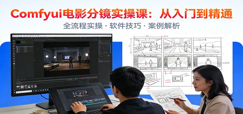 ComfyUI电影分镜实操课：分镜一致性，全流程AI视频制作，零基础也能做专业分镜-财经探 | 免费网创项目与资源大全