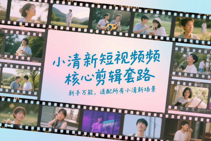 小清新短视频核心剪辑套路，新手万能，适配所有小清新场景-财经探 | 免费网创项目与资源大全