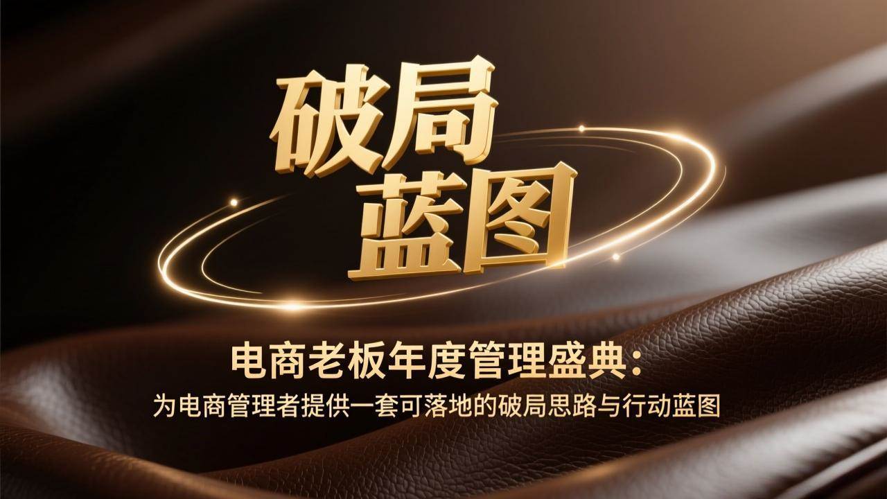 （17374期）电商老板年度管理盛典：为电商管理者提供一套可落地的破局思路与行动蓝图-财经探 | 免费网创项目与资源大全