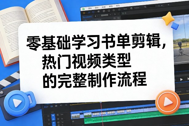零基础学习书单剪辑，热门视频类型的完整制作流程(更新2026)-财经探 | 免费网创项目与资源大全