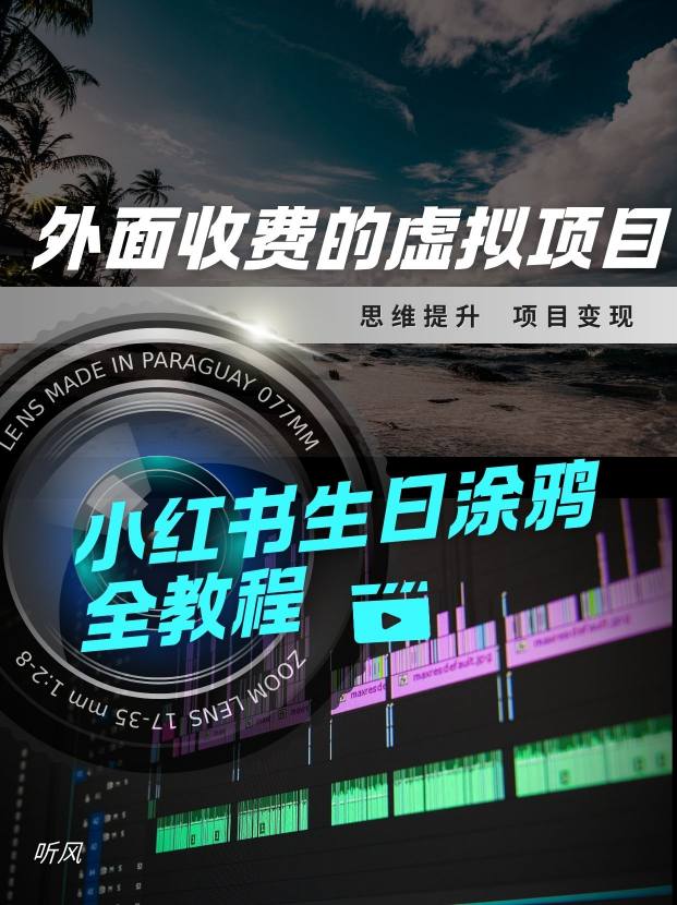 外面收费的小众虚拟项目，小红薯生日涂鸦，每日50-2张-财经探 | 免费网创项目与资源大全