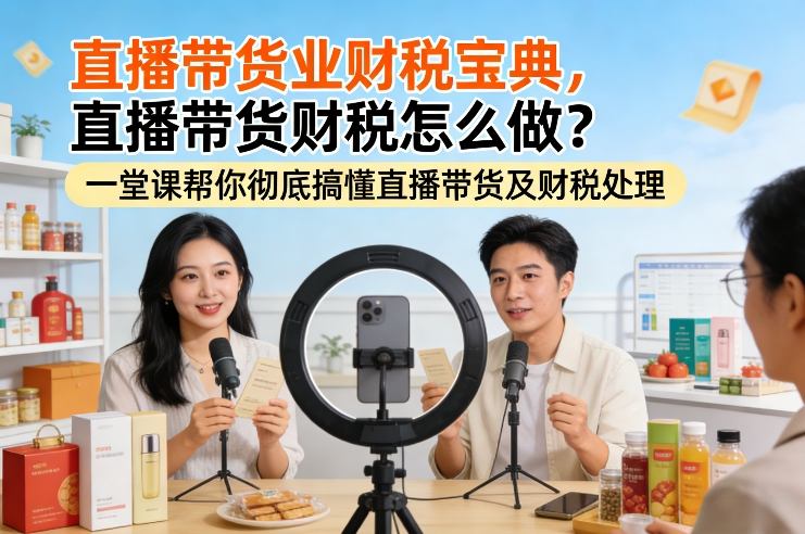 直播带货业财税宝典，直播带货财税怎么做？一堂课帮你彻底搞懂直播带货及财税处理-财经探 | 免费网创项目与资源大全