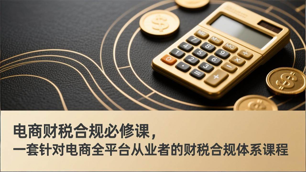 （17359期）电商财税合规必修课，是一套针对电商全平台从业者的财税合规体系课程-财经探 | 免费网创项目与资源大全
