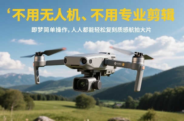 不用无人机、不用专业剪辑，即梦简单操作，人人都能轻松复刻质感航拍大片-财经探 | 免费网创项目与资源大全