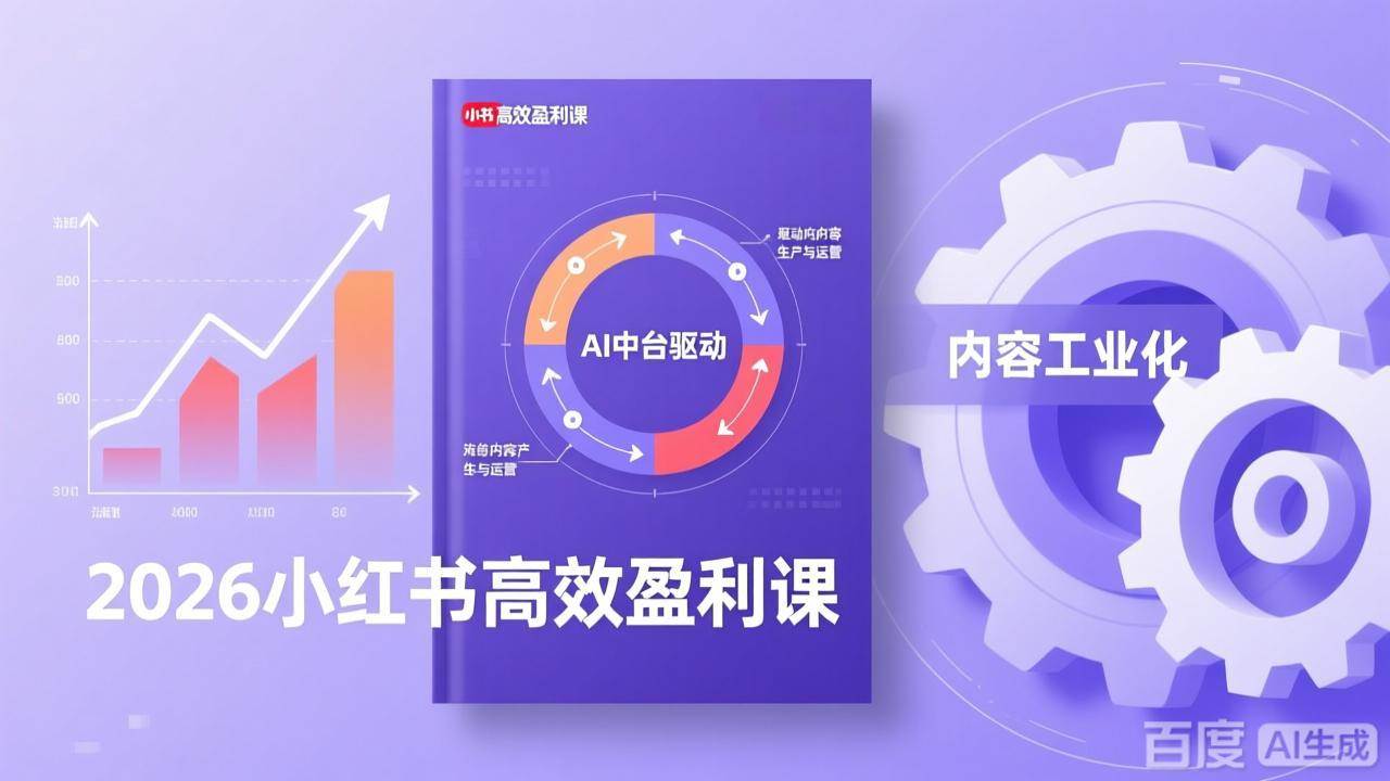 （17291期）2026小红书高效盈利课，流量双引擎+内容工业化+AI中台驱动，构建可复制的千万级营收模型-财经探 | 免费网创项目与资源大全