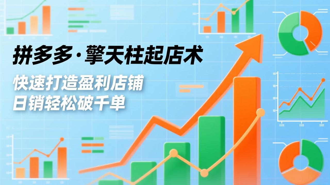 拼多多·擎天柱起店术，爆流布局、利润起飞、不断流，快速打造盈利店铺，日销破千单(更新-财经探 | 免费网创项目与资源大全