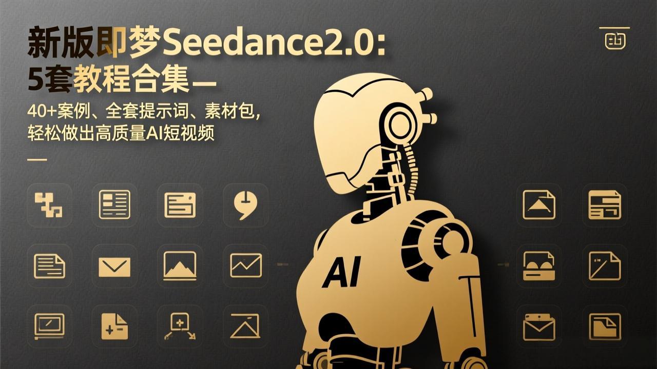 新版即梦Seedance2.0：5套教程合集，40+案例、全套提示词、素材包，轻松做出高质量AI短视频-财经探 | 免费网创项目与资源大全