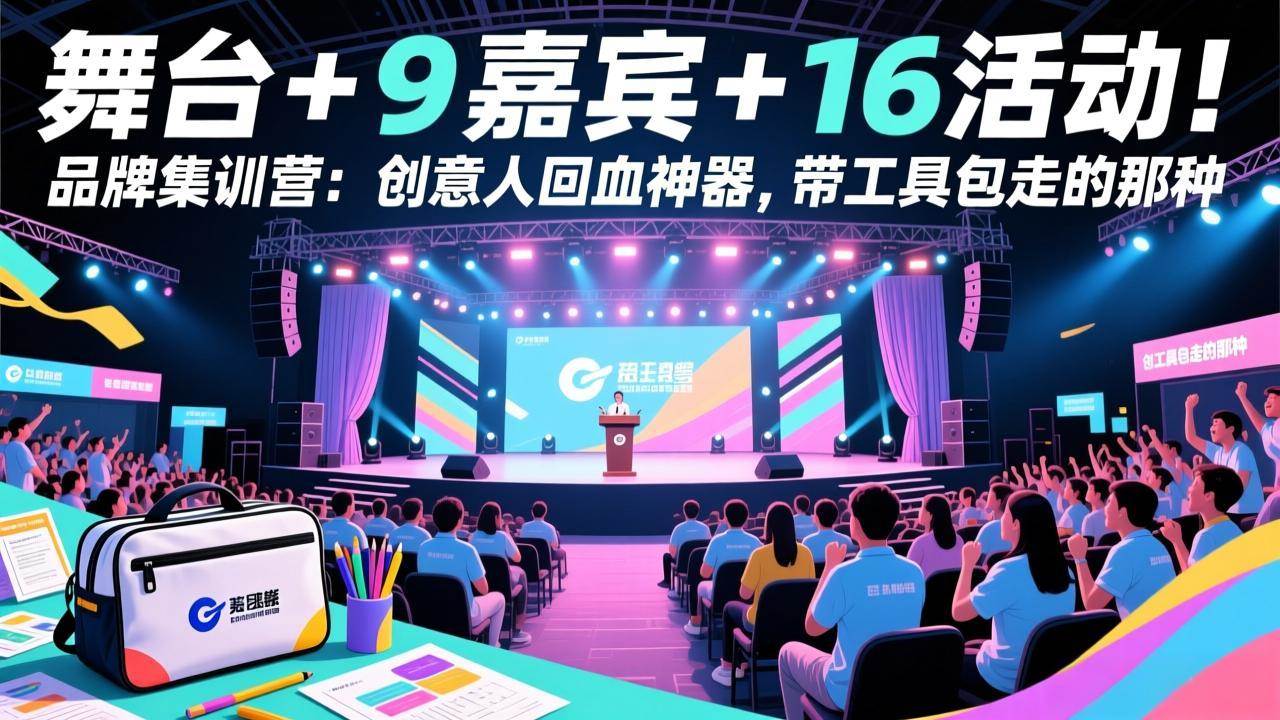 （17413期）舞台 + 9 嘉宾 + 16 活动！品牌集训营：创意人回血神器，带工具包走的那种-财经探 | 免费网创项目与资源大全