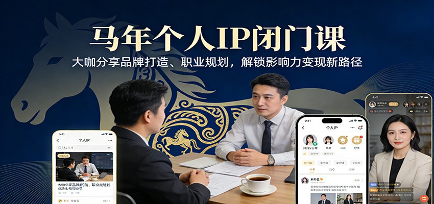 马年个人IP闭门课，大咖分享品牌打造、职业规划，解锁影响力变现新路径-财经探 | 免费网创项目与资源大全