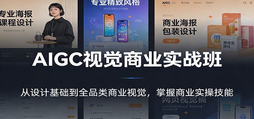 AIGC视觉商业实战班:从设计基础到全品类商业视觉,掌握商业实操技能-六创网