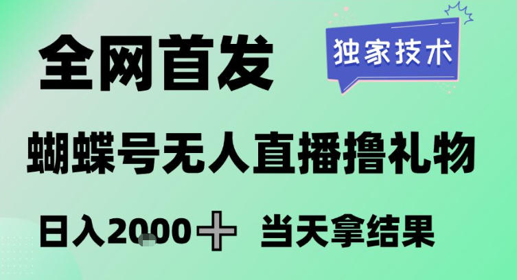 2026最新蝴蝶号无人直播掘金，独家技术，全网首发小白做了一个月收益3W，长期稳定可做【揭秘】-财经探 | 免费网创项目与资源大全