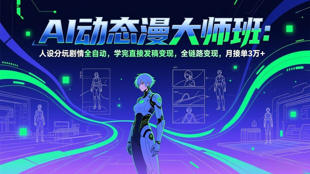 （17402期）AI动态漫剧大师班：人设分镜剧情全自动，学完直接发稿变现，全链路变现，月接单3万+-财经探 | 免费网创项目与资源大全