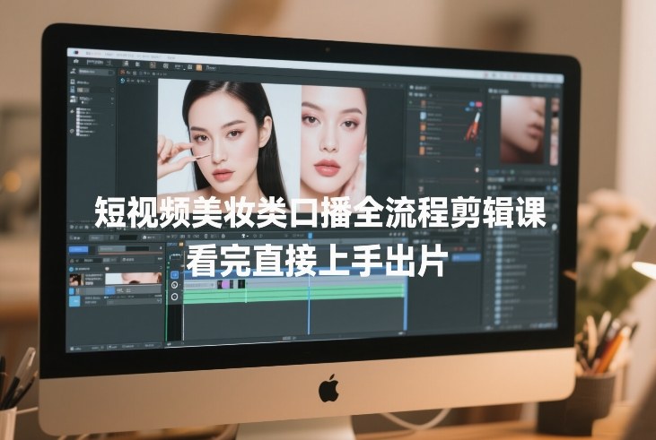 短视频美妆类口播全流程剪辑课，看完直接上手出片-财经探 | 免费网创项目与资源大全
