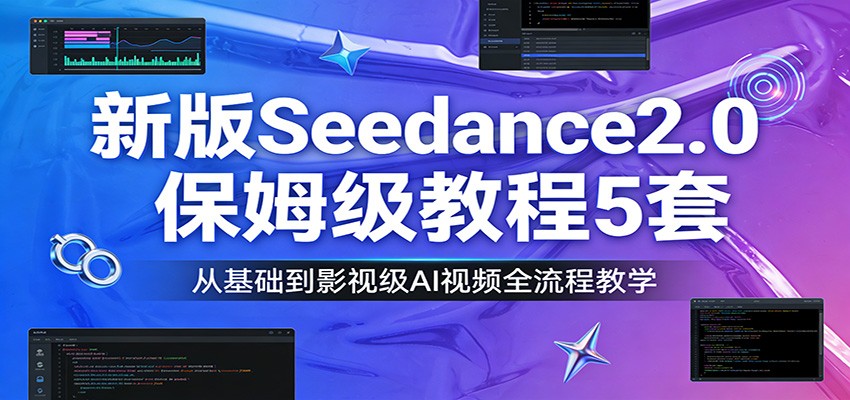 新版Seedance2.0保姆级教程5套：从基础到影视级AI视频全流程教学-财经探 | 免费网创项目与资源大全