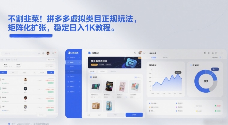 不割韭菜！拼多多虚拟类目正规玩法，矩阵化扩张，稳定日入1K教程【揭秘】-六创网