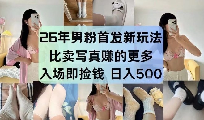26年男粉首发最新3.0玩法,独此一家,比卖写真賺的更多,入场即捡钱,日入5张【揭秘】-六创网