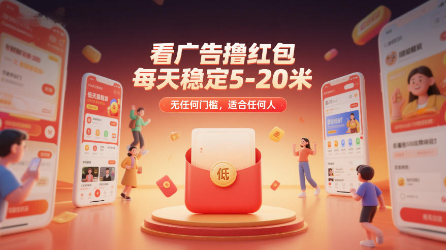 看广告撸红包，每天稳定5-20米，无任何门槛，适合任何人-财经探 | 免费网创项目与资源大全