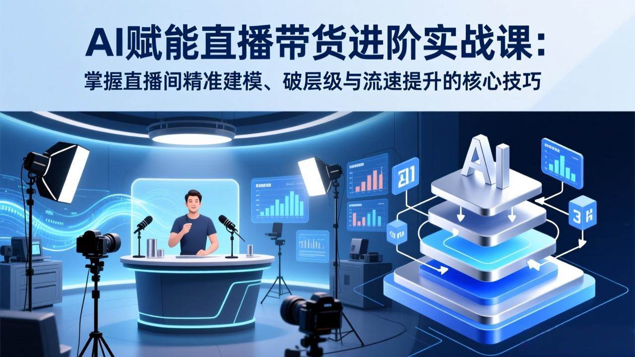 （17405期）AI赋能直播带货进阶实战课：掌握直播间精准建模、破层级与流速提升的核心技巧-财经探 | 免费网创项目与资源大全